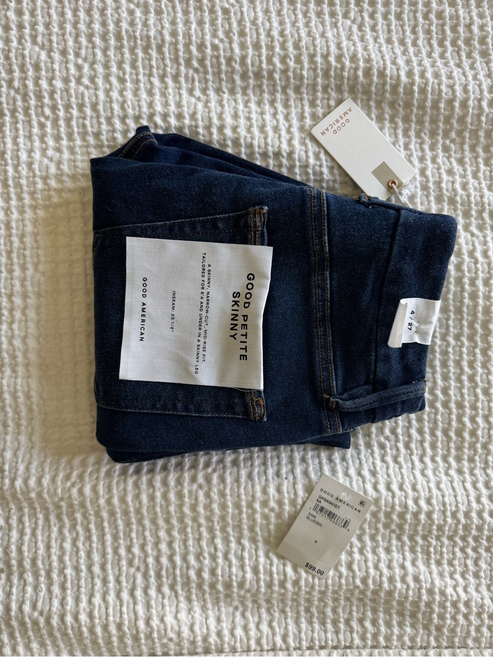 Good American - Dark Indigo Petite Skinny Jeans